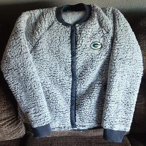 Green Bay Packers Women's Sherpa Button up Jacket
